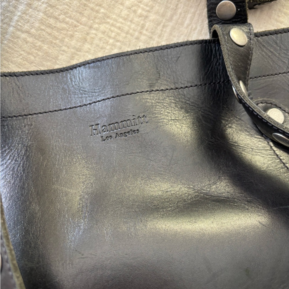 Hammitt Los Angeles Black Leather City Tote: Made in LA - Picture 4 of 5